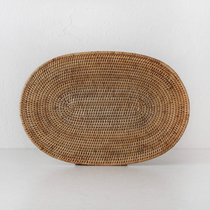 Paume Rattan Oval Placemat | Natural