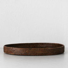 PAUME RATTAN OVAL TRAY | ANTIQUE BROWN