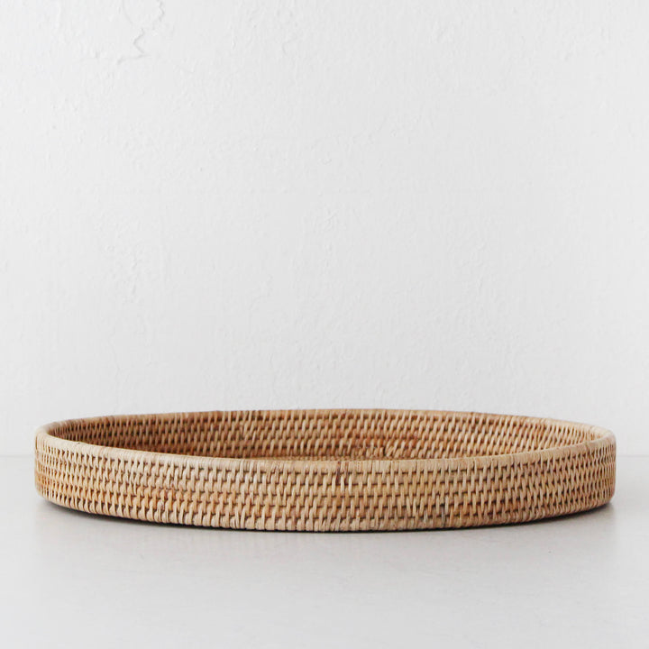 PAUME RATTAN OVAL TRAY  |  NATURAL RATTAN