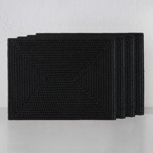 PAUME RATTAN RECTANGLE PLACEMAT | BLACK | SET OF 4