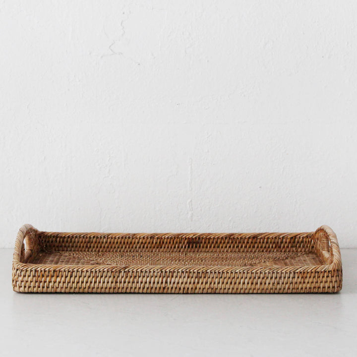 PAUME RATTAN RECTANGLE TRAY | SET OF 2 | NATURAL