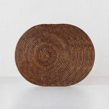 PAUME RATTAN ROUND PLACEMAT | ANTIQUE BROWN | SET OF 4