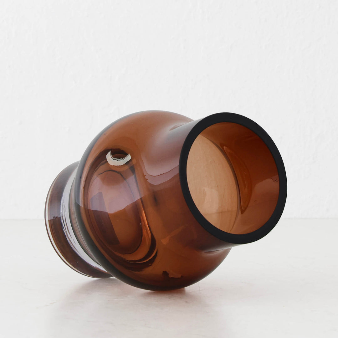 PILA VASE |  20CM  |  RUST CLAY GLASS