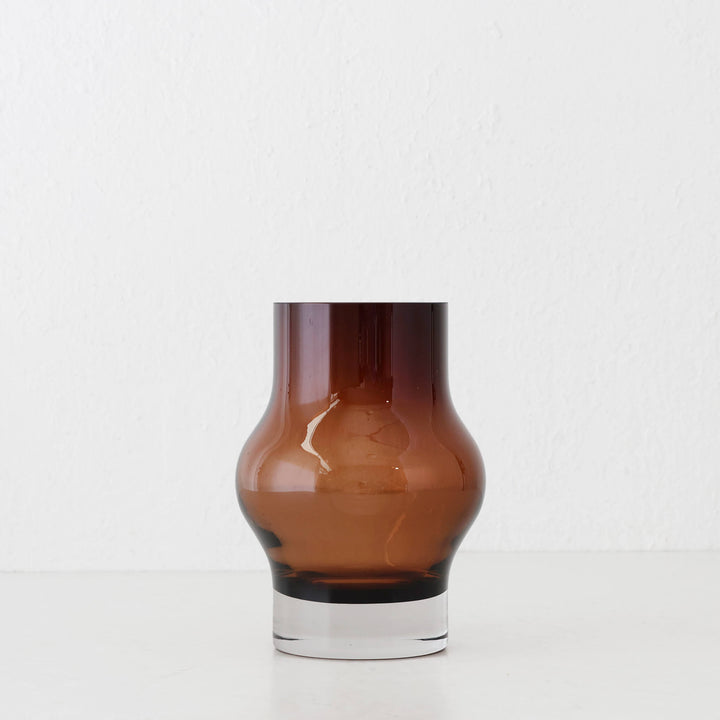 PILA VASE |  20CM  |  RUST CLAY GLASS