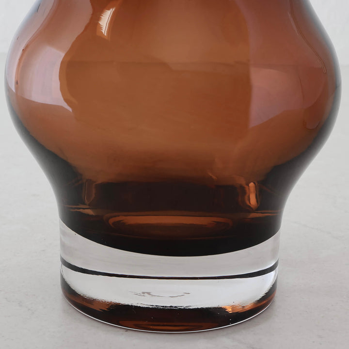 PILA VASE |  20CM  |  RUST CLAY GLASS