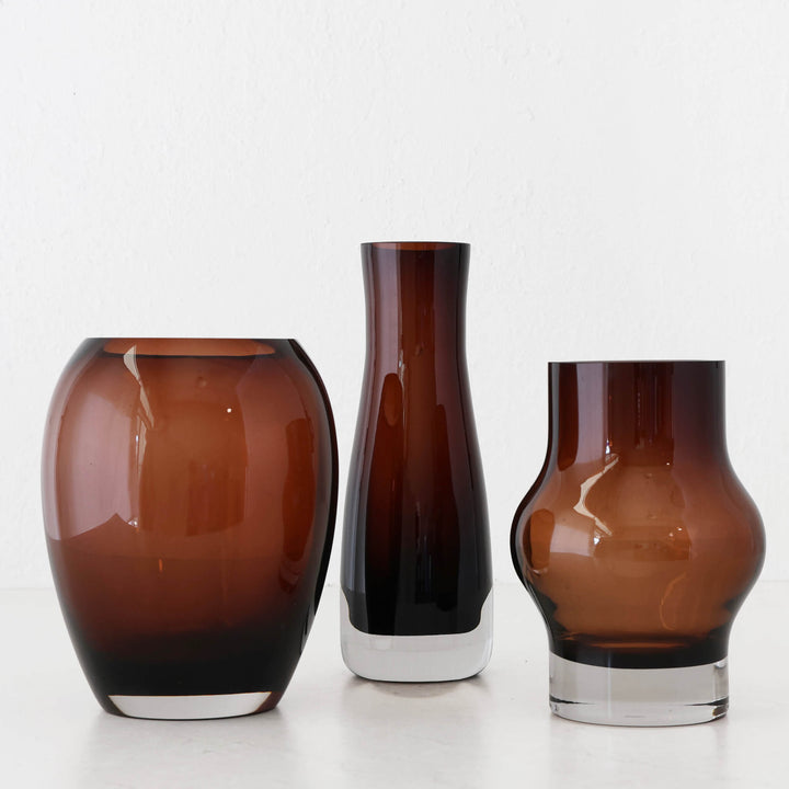 PILA + DANSK + KONIN VASE BUNDLE  |  RUST CLAY GLASS