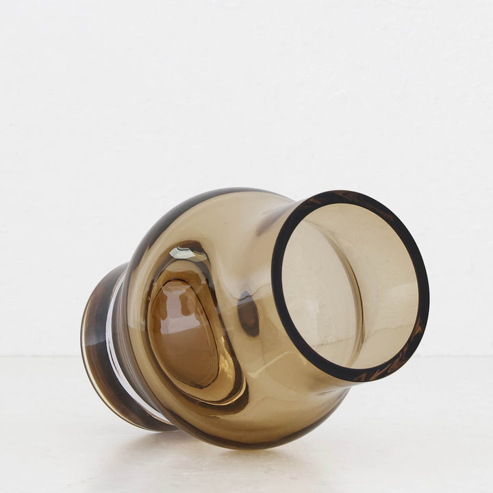 PILA VASE |  20CM  |  SMOKED BRONZE GLASS
