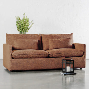 PILOTI BREMAN SLIP COVER SOFA BED  |  3.5 SEATER  |  BURNT UMBER RUST