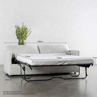 PILOTI BREMAN SLIP COVER SOFA BED  |  3.5 SEATER | BED OUT MEASUREMENTS