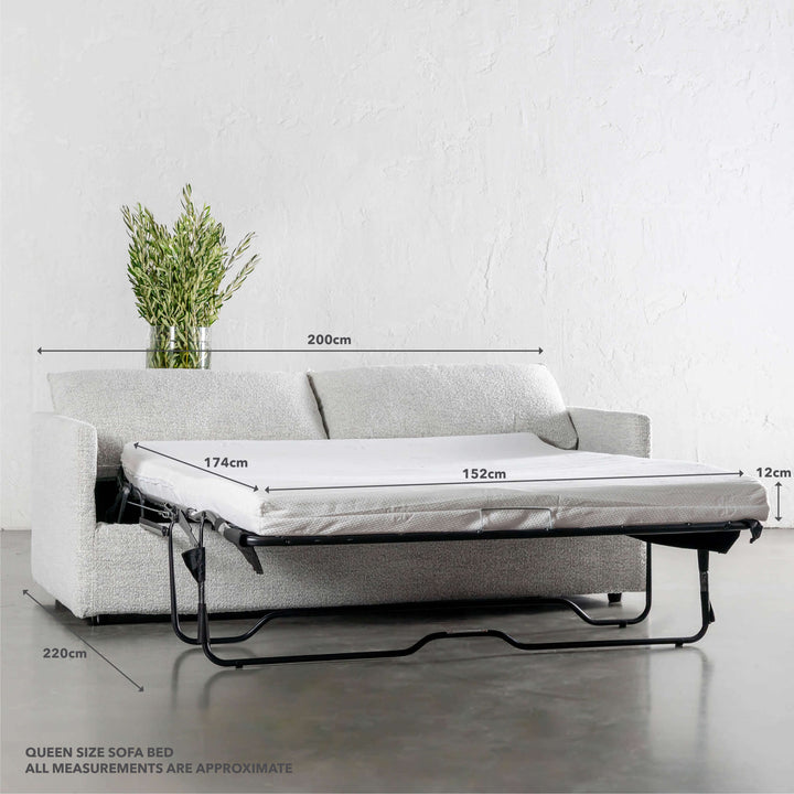 PILOTI BREMAN SLIP COVER SOFA BED  |  3.5 SEATER | BED OUT MEASUREMENTS