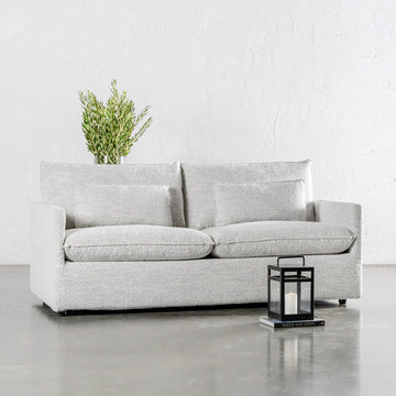 PILOTI BREMAN SLIP COVER SOFA BED  |  3.5 SEATER  |  ASHEN MIST BOUCLE