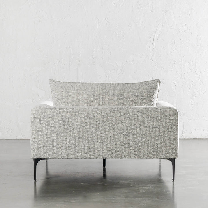 PILOTI CHAISE LOUNGE CHAIR  |  ASHEN MIST BOUCLE  |  BACK VIEW