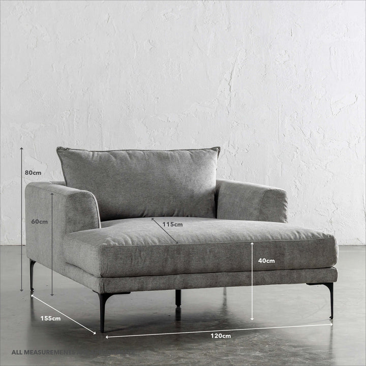 PILOTI CHAISE LOUNGE CHAIR | GREYTHORN SHADOW