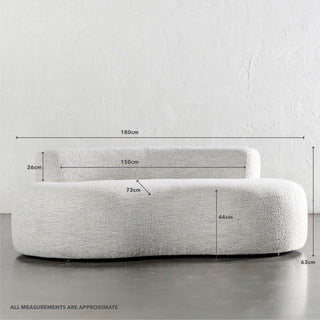 PILOTI WENDORF DAYBED SOFA  |  ASHEN MIST BOUCLE | MEASUREMENTS