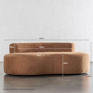 PILOTI WENDORF DAYBED SOFA  |  BURNT UMBER RUST | MEASUREMENTS