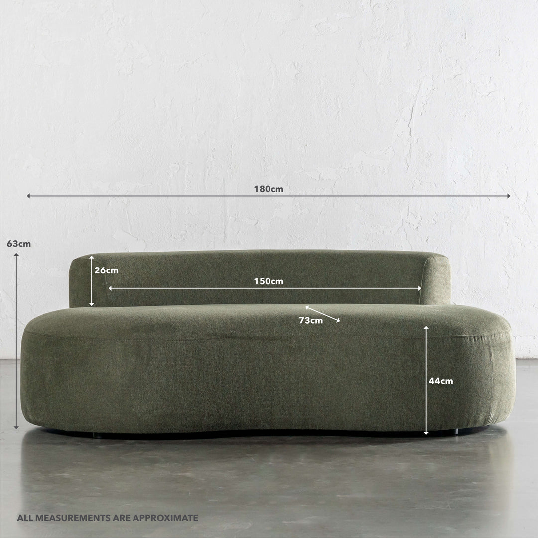 PILOTI WENDORF DAYBED SOFA  |  CYPRESS VINE GREEN | MEASUREMENTS