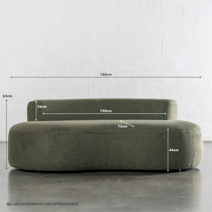 PILOTI WENDORF DAYBED SOFA  |  CYPRESS VINE GREEN | MEASUREMENTS