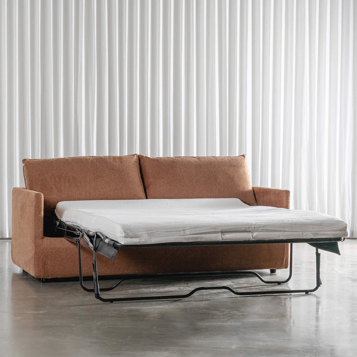PILOTI BREMAN SLIP COVER SOFA BED  |  3.5 SEATER  |  BURNT UMBER RUST