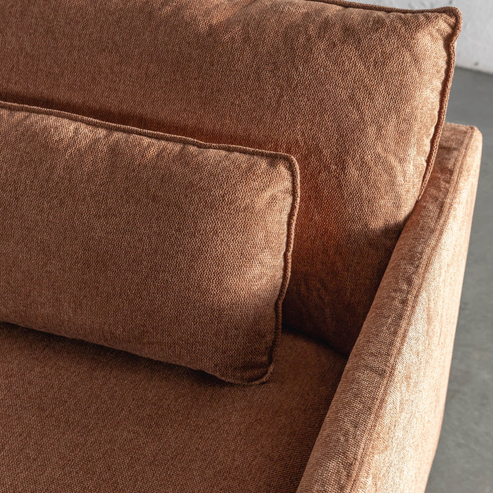 PILOTI BREMAN SLIP COVER SOFA BED  |  3.5 SEATER  |  BURNT UMBER RUST