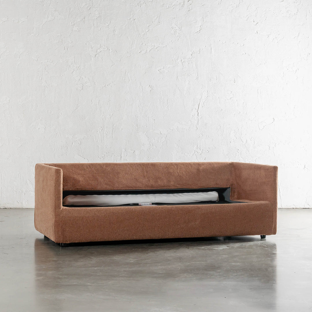 PILOTI BREMAN SLIP COVER SOFA BED  |  3.5 SEATER  |  BURNT UMBER RUST