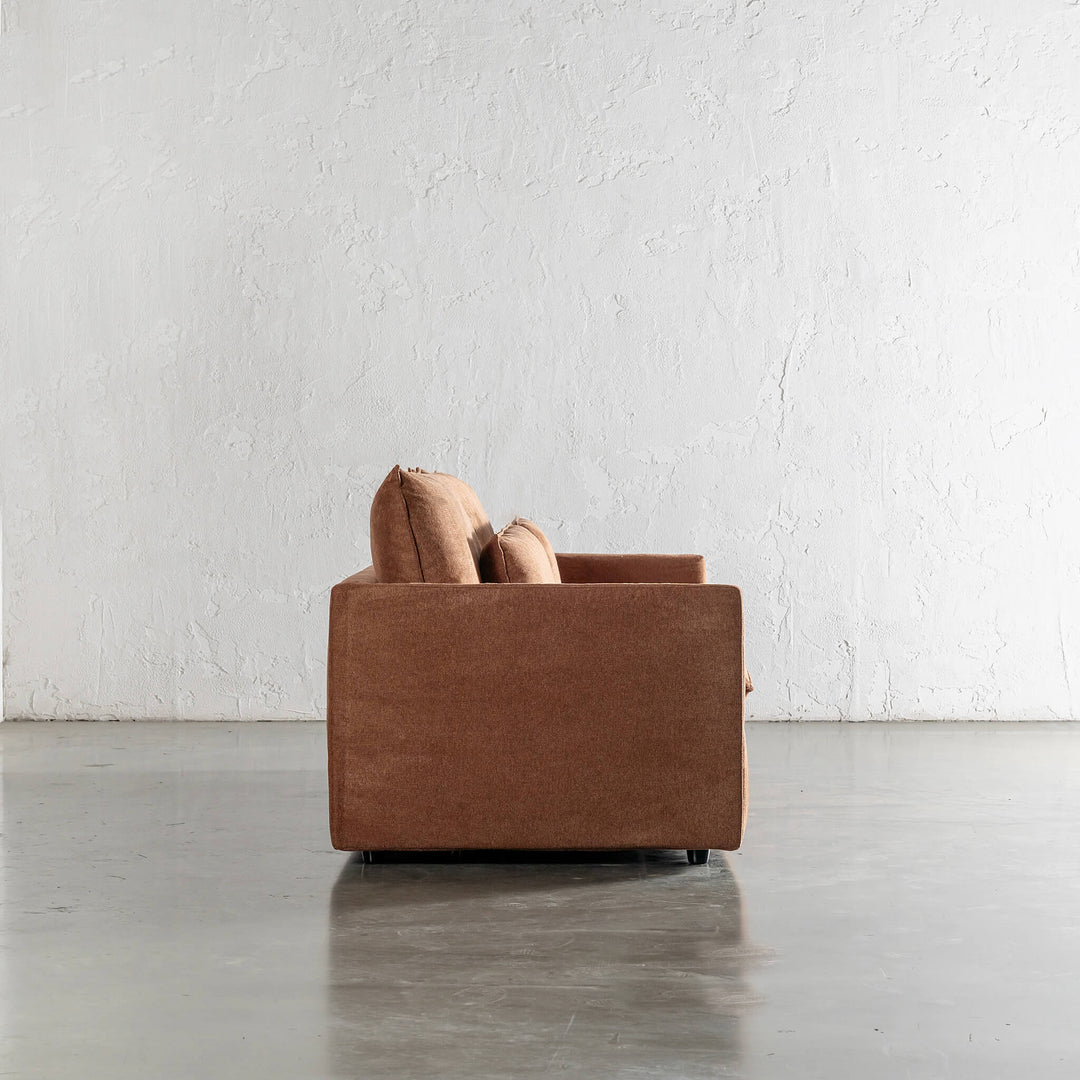 PILOTI BREMAN SLIP COVER SOFA BED  |  3.5 SEATER  |  BURNT UMBER RUST