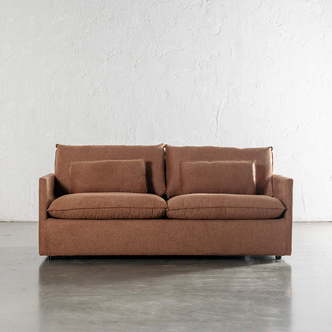 PILOTI BREMAN SLIP COVER SOFA BED  |  3.5 SEATER  |  BURNT UMBER RUST