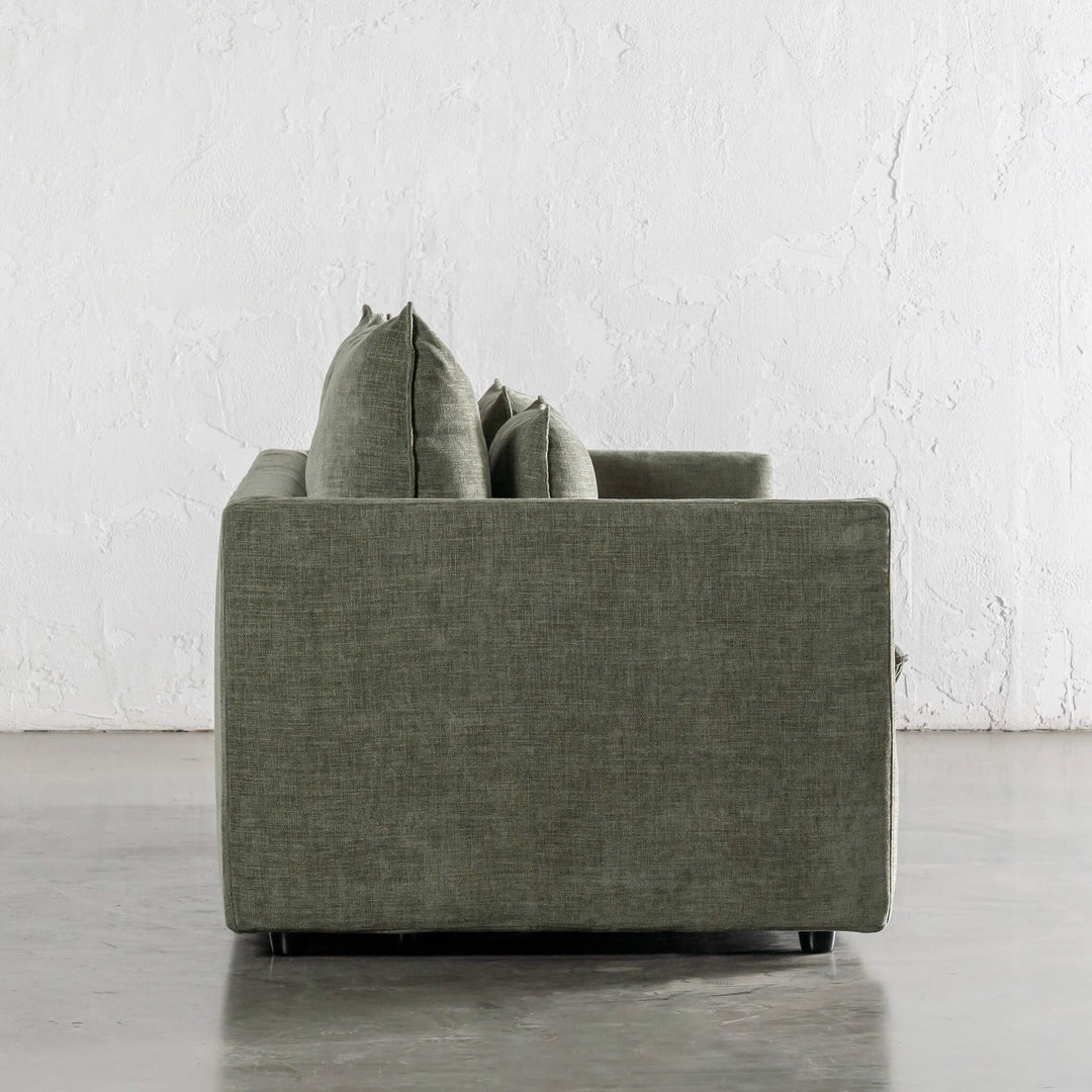 PILOTI BREMAN SLIP COVER SOFA BED  |  3.5 SEATER  |  CYPRESS VINE GREEN
