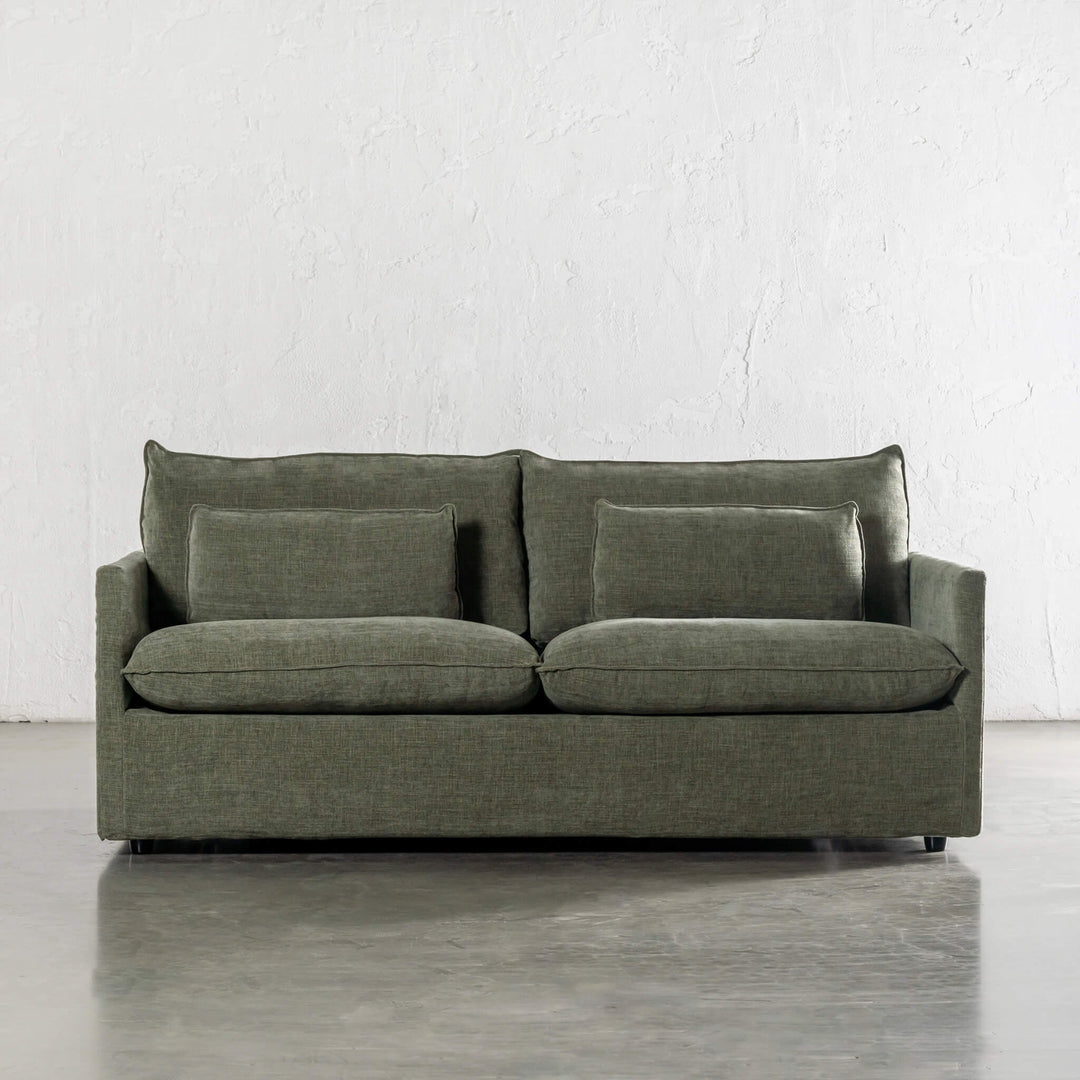 PILOTI BREMAN SLIP COVER SOFA BED  |  3.5 SEATER  |  CYPRESS VINE GREEN