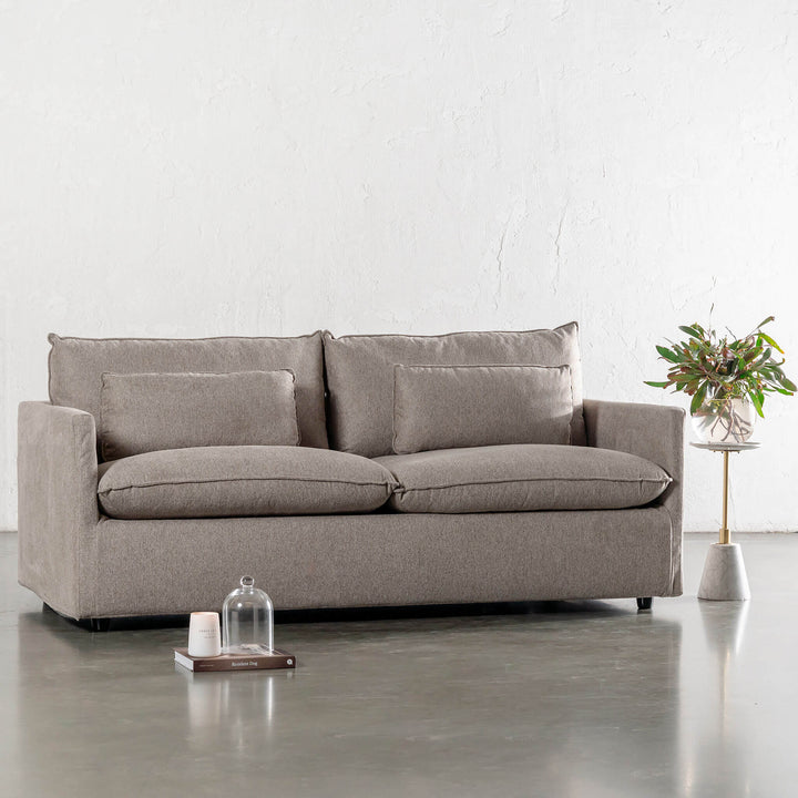 PILOTI BREMAN SLIP COVER SOFA BED  |  3.5 SEATER  |  BEDARRA SAND
