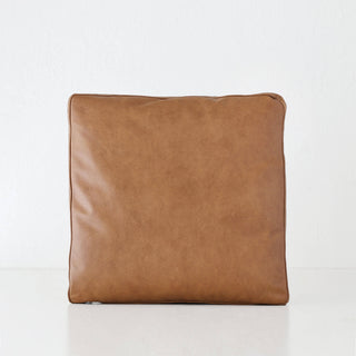 PILOTI LEATHER SCATTER CUSHION  |  45X45CM  |  DAKOTA SADDLE TAN