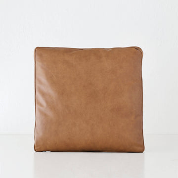PILOTI LEATHER SCATTER CUSHION  |  45X45CM  |  DAKOTA SADDLE TAN