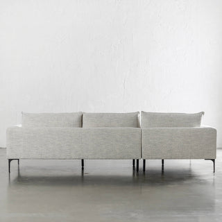 PILOTI MODULAR LOUNGE SOFA  |  ASHEN MIST BOUCLE BACK VIEW