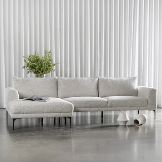 PILOTI MODULAR LOUNGE SOFA  |  ASHEN MIST BOUCLE