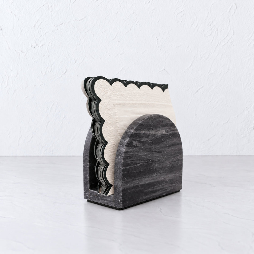 PISANI ARCH NAPKIN HOLDER  |  GREY MARBLE