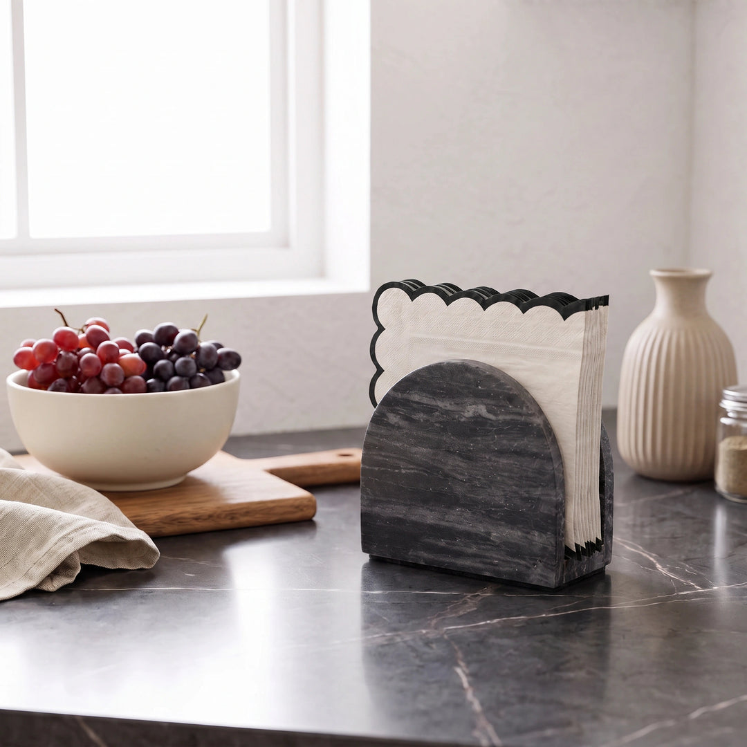 PISANI ARCH NAPKIN HOLDER  |  GREY MARBLE