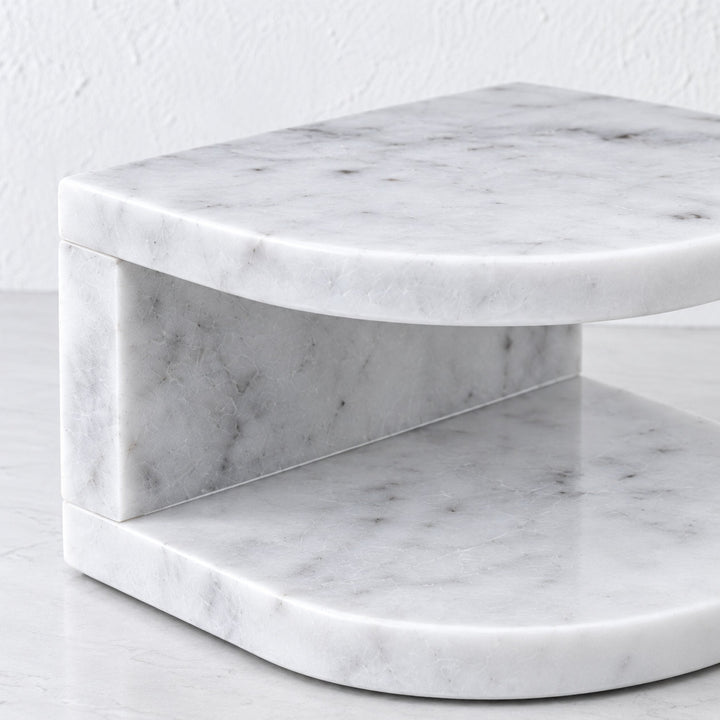 PISANI ARCH NAPKIN HOLDER  |  WHITE MARBLE