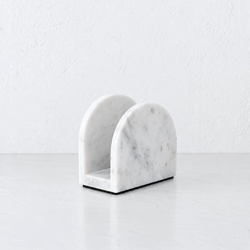 PISANI ARCH NAPKIN HOLDER  |  WHITE MARBLE