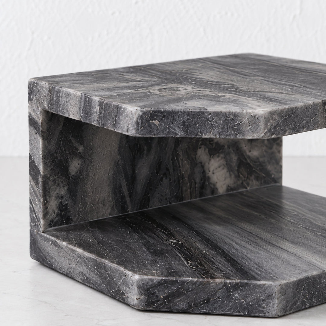 PISANI SQUARE NAPKIN HOLDER  |  GREY MARBLE