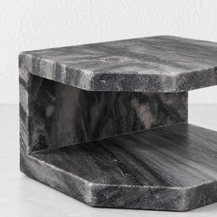 PISANI SQUARE NAPKIN HOLDER  |  GREY MARBLE