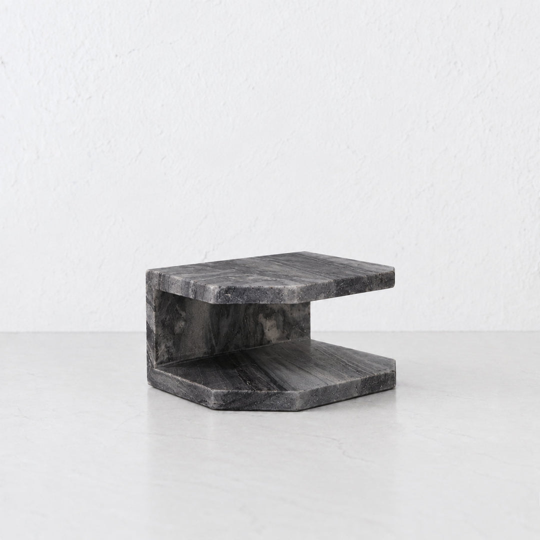 PISANI SQUARE NAPKIN HOLDER  |  GREY MARBLE