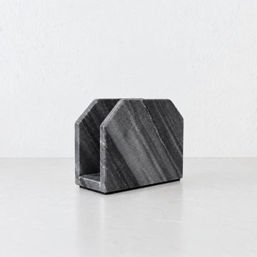 PISANI SQUARE NAPKIN HOLDER  |  GREY MARBLE