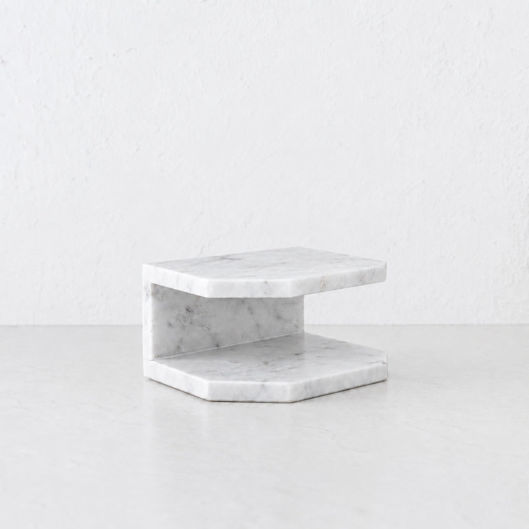 PISANI SQUARE NAPKIN HOLDER  |  WHITE MARBLE