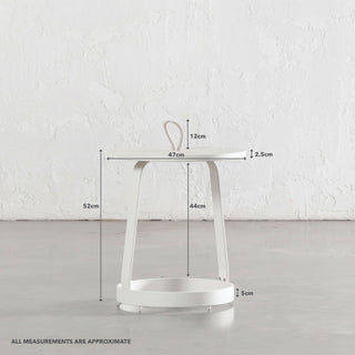 PISCINA BALCONY 3 PCE SETTING | MILK WHITE + NATURAL | TABLE MEASUREMENTS