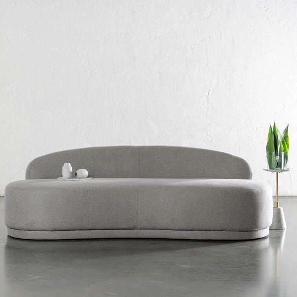 Pontoux 3 Seater Curved Sofa  |  Flooded Gum Wisp