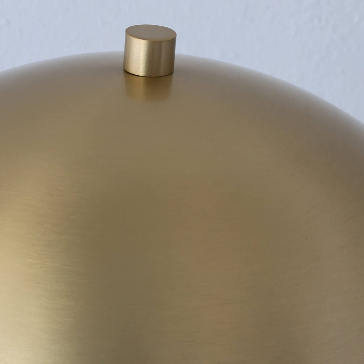 PORTO MONIZ TABLE LAMP  |  50CM  |  ANTIQUE BRASS + TRAVERTINE