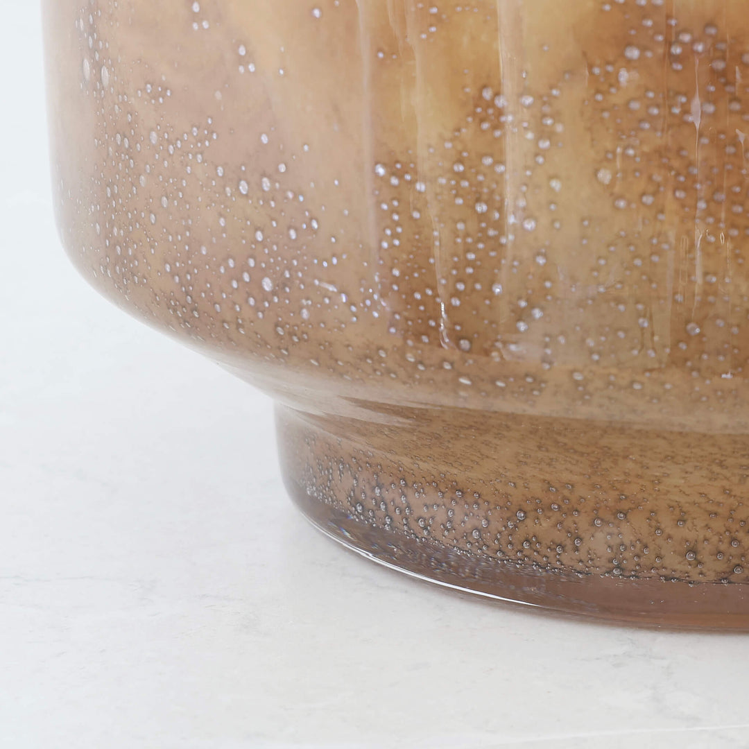 PRALI VASE  |  MED 22CM  |  BURNT AMBER GLASS
