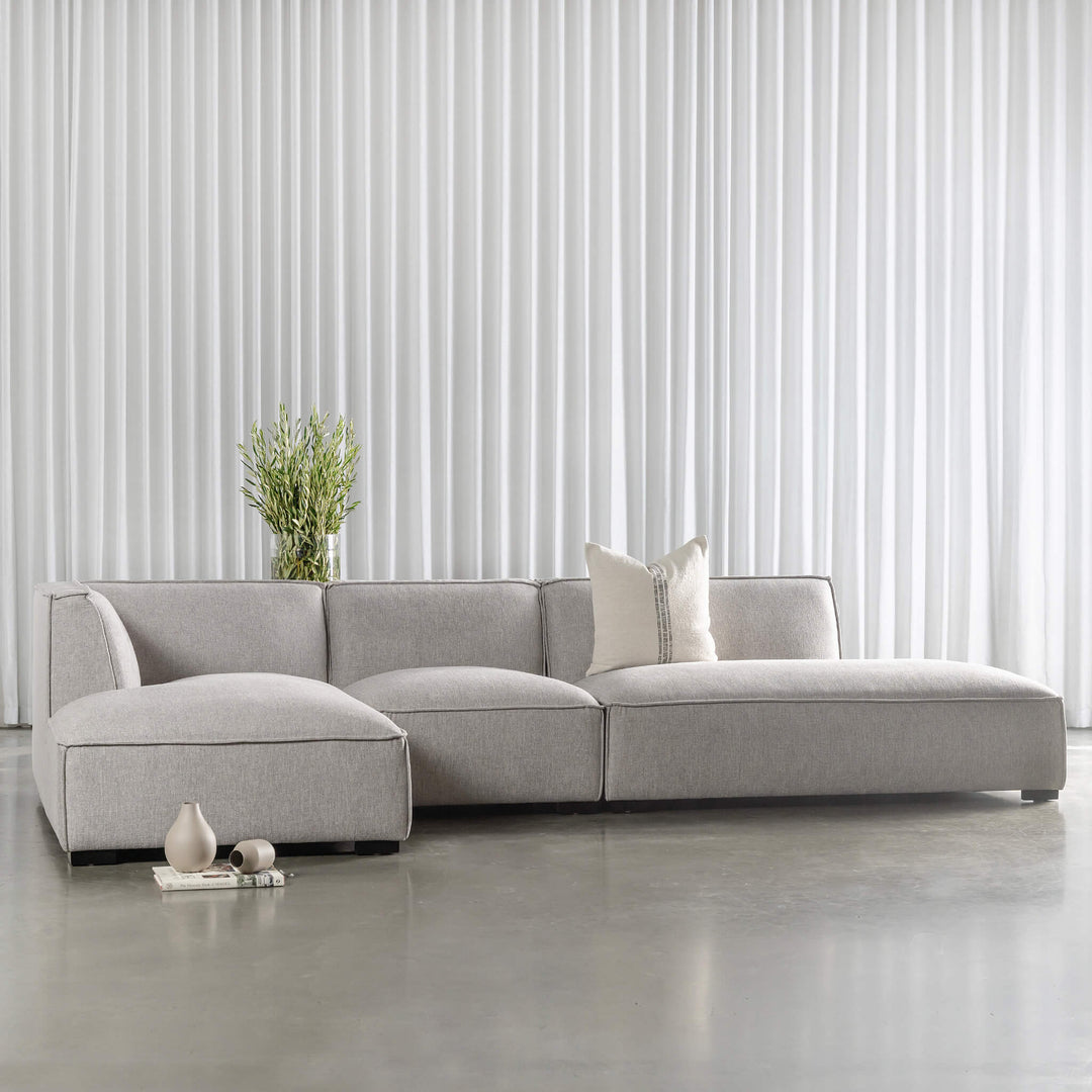 PROVATO MODULAR OPEN ENDED STYLED WITH CURTAIN  |  Coastal Fog