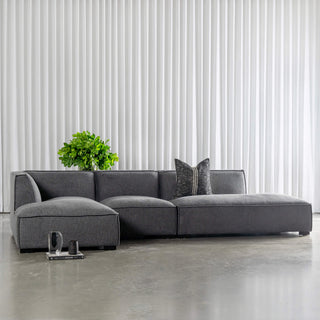 PROVATO MODULAR OPEN ENDED  |  GRANITE SHADOW STYLED WITH CURTAIN