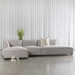 PROVATO MODULAR OPEN ENDED STYLED WITH CURTAIN  |  DEEP SANDY DRIFT