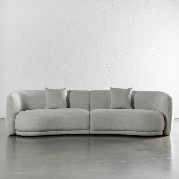 PURBECK CURVED SOFA UNSTYLED  |  AMMONITE SILVER